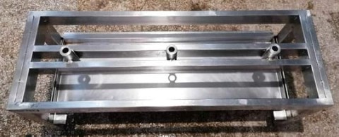 Βάση Γύρου Ανοξείδωτη Για 3 Σούβλες 89x31x40Cm Μεταχειρισμένη